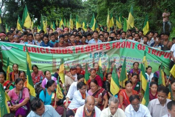 Tripura tribals blockade rail, road routes over statehood Tripura tribals blockade rail, road routes over statehood